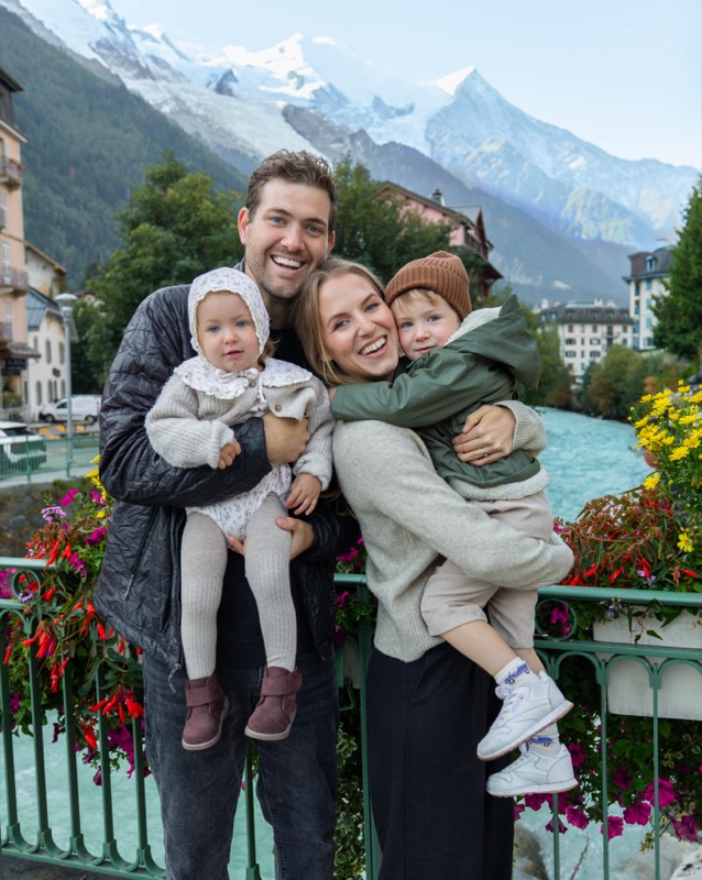 Taylor, founder of Monolith Coatings, with his family